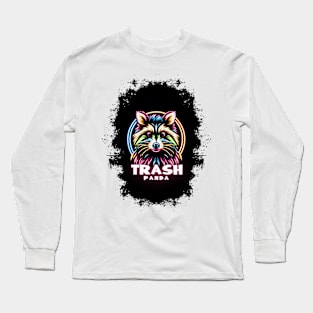 Luminous Prowler: The Trash Panda's Aura Long Sleeve T-Shirt